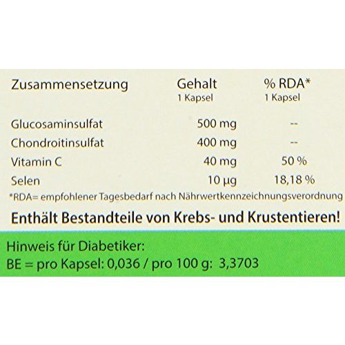 Glucosamin Avitale 500 mg Chondroitin 400 mg Kapseln, 180 Stück