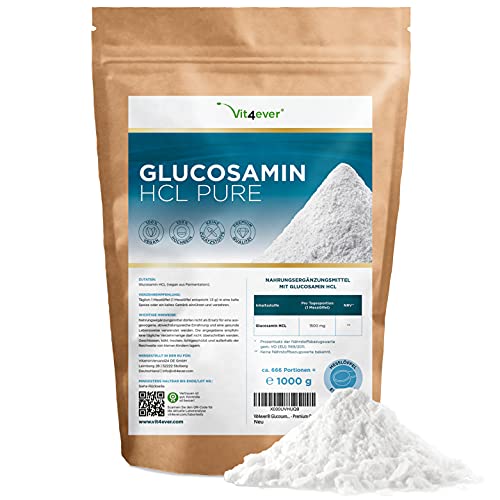 Die beste glucosamin vit4ever hcl pure 1000 g 1 kg reines pulver Bestsleller kaufen