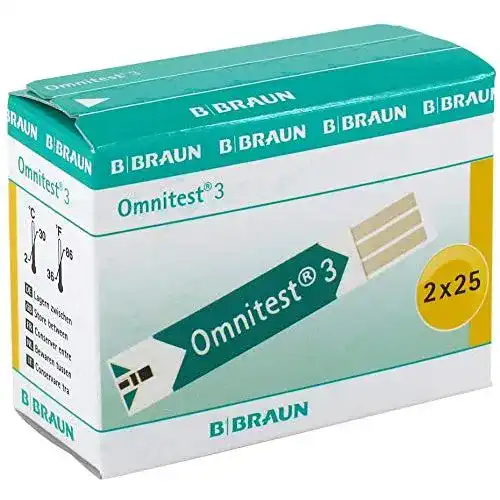 Glukose-Teststreifen B Braun Omnitest 3 Teststreifen, 50er Packung