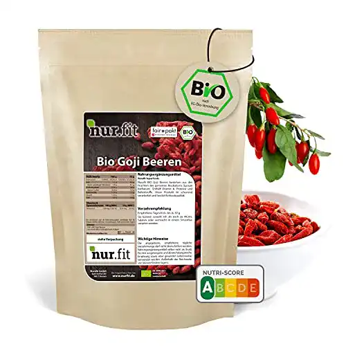 Goji-Beeren Nurafit nur.fit BIO Goji Beeren 500g – ungeschwefelt
