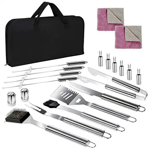Grillkoffer Masthome 18-teiliges BBQ Grillwerkzeugtasche