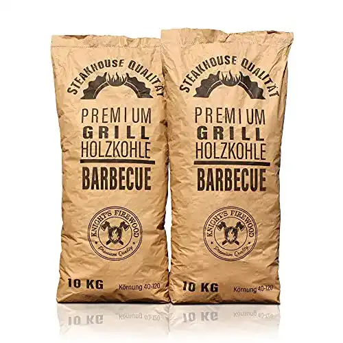 Grillkohle Knight’s Firewood 20 kg (2x10kg) Premium Holzkohle