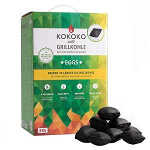 Grillkohle McBrikett KOKOKO EGGS Premium, 8 kg Bio Kokos