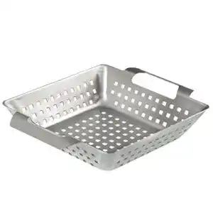 Grillkorb Bruzzzler Edelstahl-, für Grill und Ofen, Edelstahlkorb