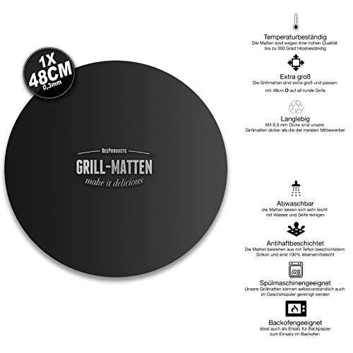 Grillmatte BeeClean Premium – 48 cm rund – Hochwertig