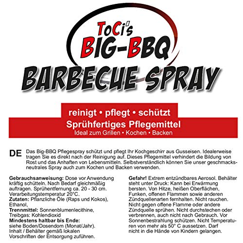 Grillreiniger ToCi Barbecue Pflege-Spray, 200 ml Dose Trennspray