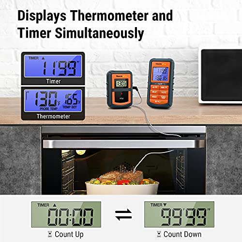 Grillthermometer ThermoPro TP07 mit Timer, BBQ, Ofen, Smoker