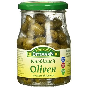 Grüne Oliven Feinkost Dittmann Knoblaucholiven 6 x 170 g