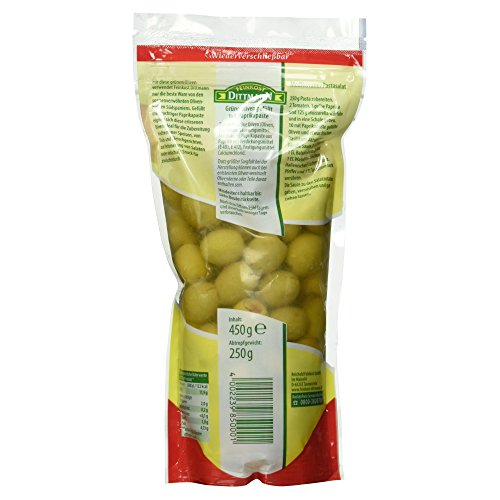 Grüne Oliven Feinkost Dittmann Oliven gefüllt mit Paprikapaste