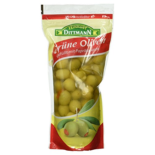 Die beste gruene oliven feinkost dittmann oliven gefuellt mit paprikapaste Bestsleller kaufen