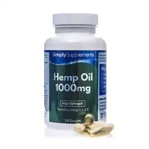 Hanföl-Kapseln Simply Supplements Hanföl 1000mg, 120 Kapseln