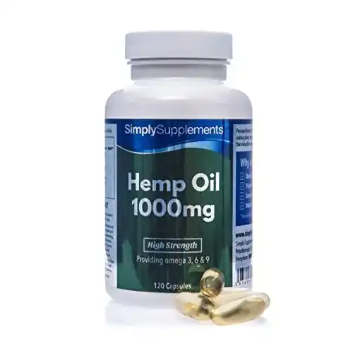 Hanföl-Kapseln Simply Supplements Hanföl 1000mg, 120 Kapseln