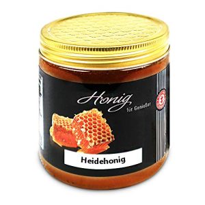 Heidehonig “Schrader”, rötlich-bernsteinfarben, cremig, 500g