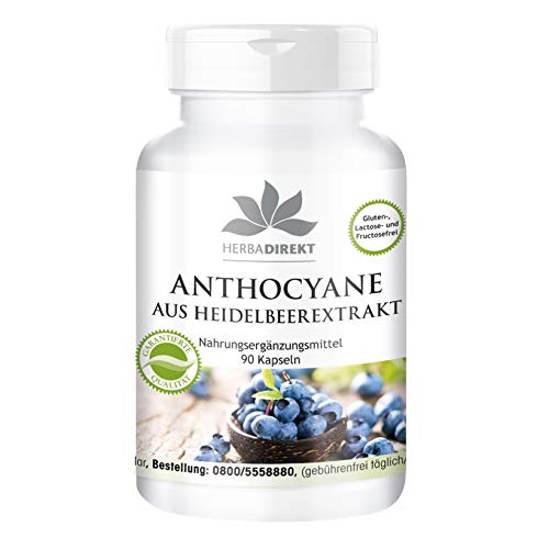 Die beste heidelbeerextrakt herba direct anthocyane aus 25 90 kapseln Bestsleller kaufen