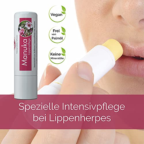 Herpes-Creme Naturprodukte Schwarz, Manuka Lippenpflege, 4,8g