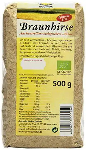 Hirsemehl Govinda Braunhirse glutenfrei (1 x 500 g)