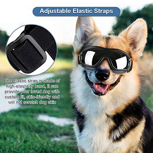 Hundebrille YHG Hunde Sonnenbrille, verstellbarer Riemen