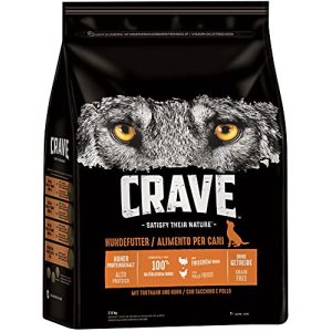 Hundefutter Crave Dog CRAVE Premium Trockenfutter, 3 x 2.8 kg