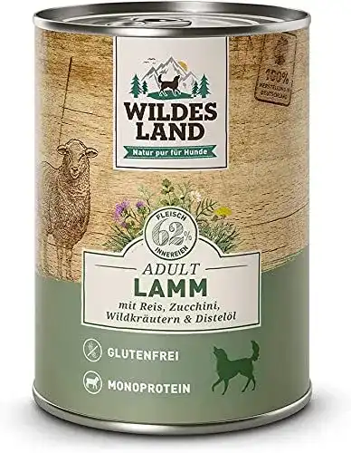 Hundefutter hoher Fleischanteil WILDES LAND, Nr. 3 Pferd, 6x400g