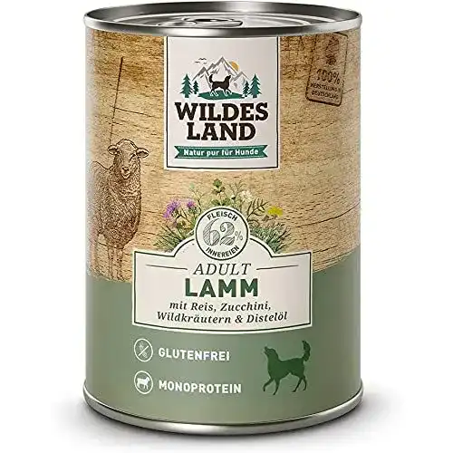 Hundefutter hoher Fleischanteil WILDES LAND, Nr. 3 Pferd, 6x400g
