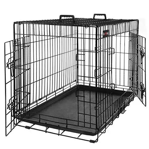 Hundekäfig FEANDREA, Hundebox, klappbar, 77,5 x 48,5 x 55,5 cm