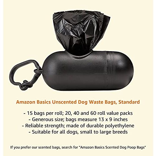 Hundekotbeutel Amazon Basics, Beutelspender, Leinenclip, 300 St.