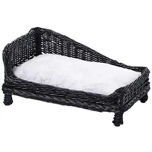 Hundesofa Pawhut Haustierbett mit Kissen, 69 x 42 x 33 cm