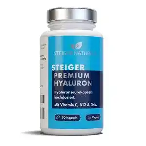 Hyaluronsäure-Kapseln STEIGER NATURALS, hochdosiert, 90 Stück