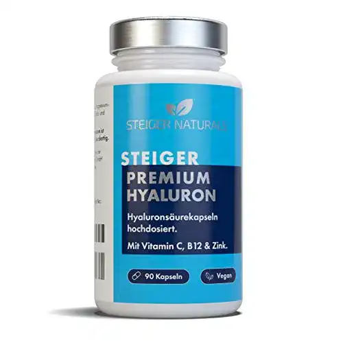 Hyaluronsäure-Kapseln STEIGER NATURALS, hochdosiert, 90 Stück