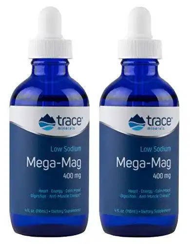 Ionisches Magnesium Trace Minerals Research, Mega-Mag, 2er