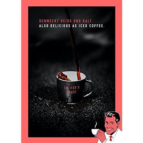 Kaffeebohnen KIQO Coffee & Tea LUCIFER’S ROAST, 1000g