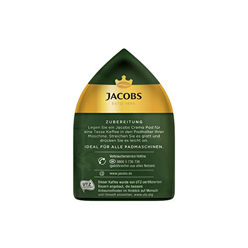 Kaffeepads Jacobs Pads Crema Kräftig, 90 Senseo kompatible