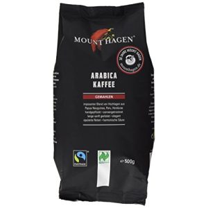 Kaffeepulver Mount Hagen Röstkaffee gemahlen FairTrade, 500 g