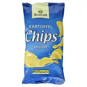 Kartoffelchips Alnatura Bio Meersalz, vegan, (6 x 125 g)