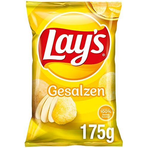 Kartoffelchips Lays Lay’s Gesalzen – Knusprig gesalzen, 9 x 175g