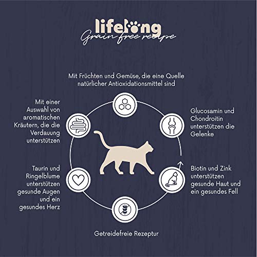 Katzenfutter Lifelong Amazon-Marke: mit frischem Huhn, 3kg
