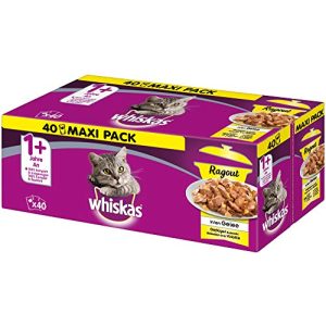 Katzenfutter whiskas 1 + Ragout – Geflügel-Auswahl in Gelee