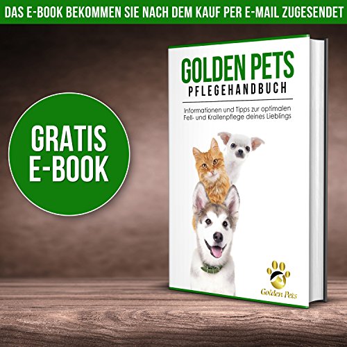 Katzenkamm Golden Pets Fell-Entwirrer Kamm + Pflegehandbuch