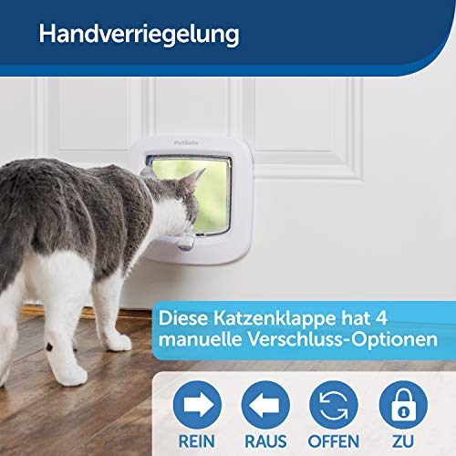Katzenklappe PetSafe mit manueller Verriegelung, 4 Verschluss