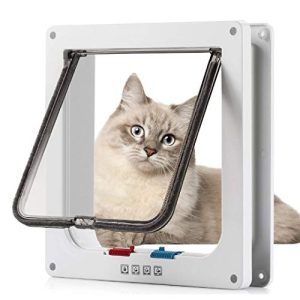 Katzenklappe Sailnovo XL, 4 Wege Magnet-Verschluss für Katzen