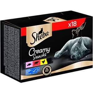 Katzenleckerlies Sheba Creamy Snacks – Cremig 18 x 12 g