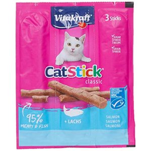 Katzenleckerlies Vitakraft Katzensnacks Cat Stick Lachs, 20x 3 St