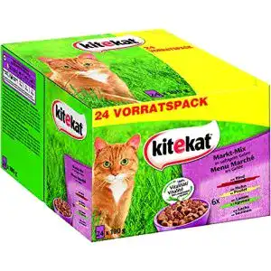 Katzennassfutter Kitekat Markt Mix in Gelee, 48 Portionsbeutel