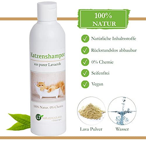 Katzenshampoo LT-Naturprodukte | Bio | sanfte Fellpflege, 250ml