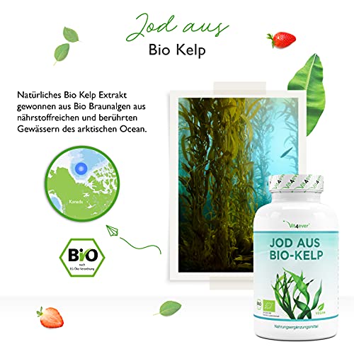 Kelp Vit4ever Bio (Natürliches Jod), 365 Tabletten je 200µg Jod