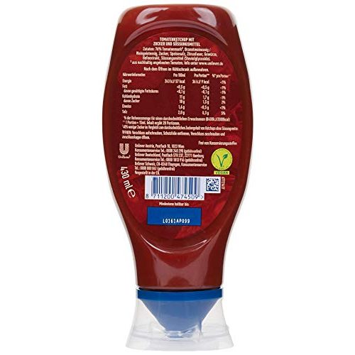 Ketchup Hellmann’s Tomaten Zuckerreduziert, (8 x 430 ml)