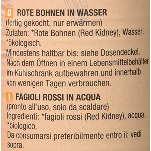 Kidneybohnen Biogustí Kidney Bohnen Bio, 12 x 400 g