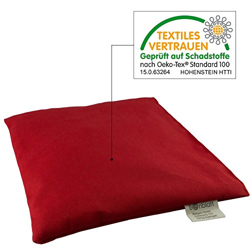 Kirschkernkissen Bonblatt Bio von ® – 19×19 cm, Rot