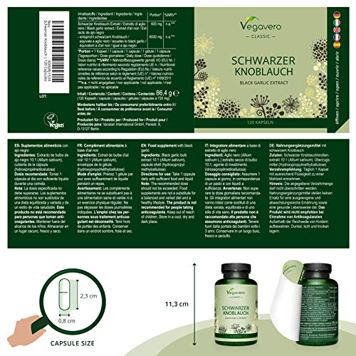 Knoblauch-Kapseln Vegavero SCHWARZER KNOBLAUCH ®