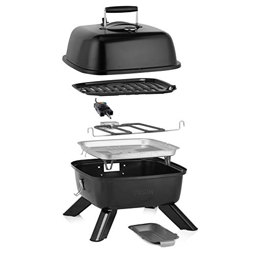 Koffergrill Princess Barbecue – Hybrid Grill, mit Strom/Holzkohle